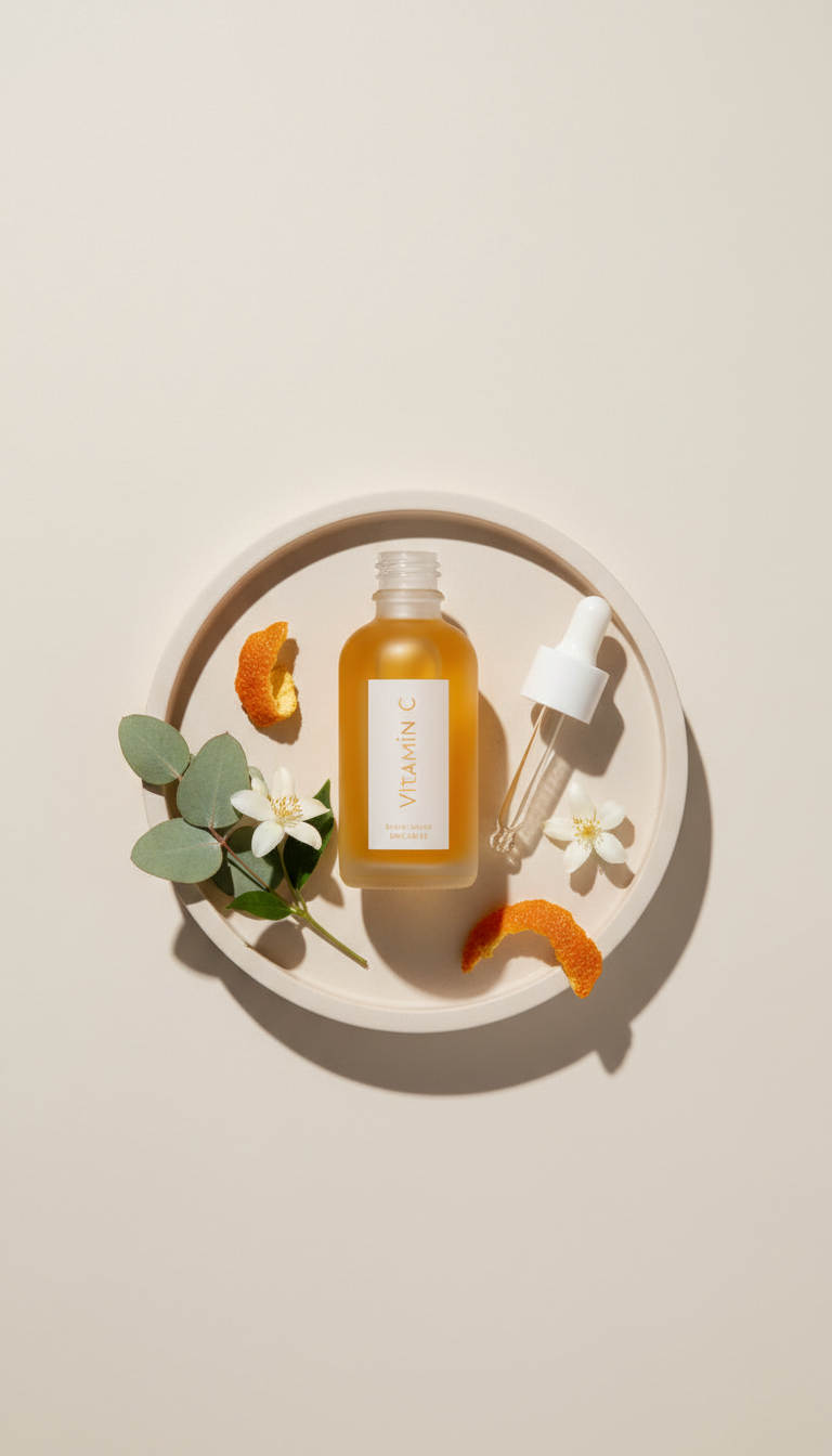 Vitamin C Brightening Serum bottle with dropper